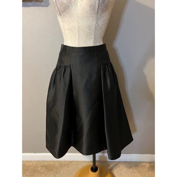 Phoebe Kay Unger Skirt 8 Black Tafetta A Line Full NWT NEW - Picture 2 of 8